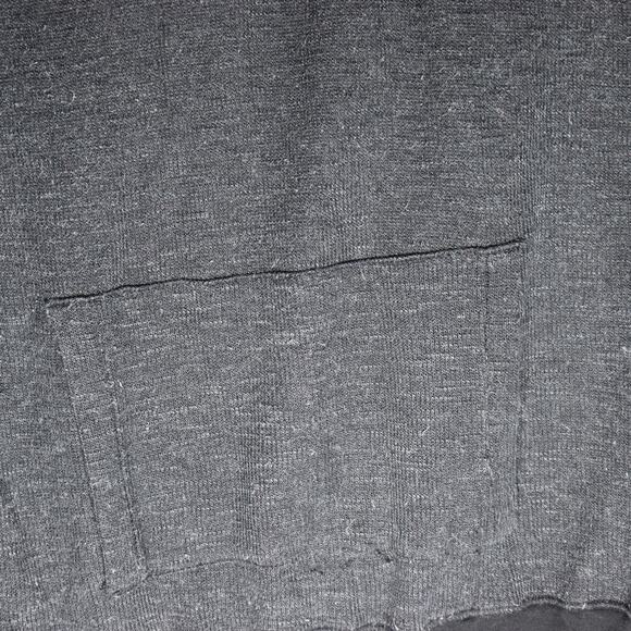 Stateside Mixed Fabric Hooded Waffle Hoodie Gray Black Size M - Picture 4 of 5